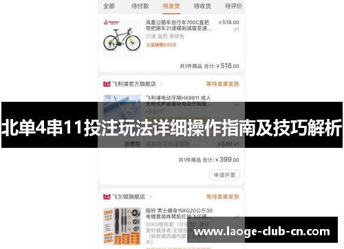 北单4串11投注玩法详细操作指南及技巧解析