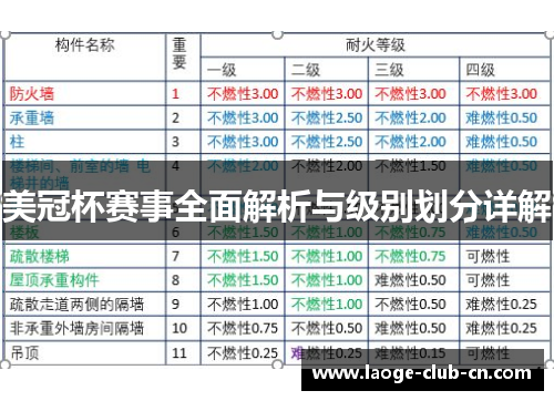 美冠杯赛事全面解析与级别划分详解